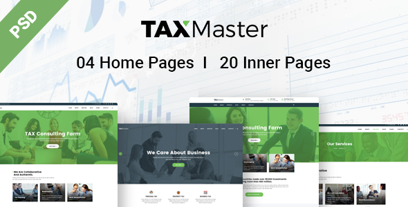 TAXMaster - Finance & Consulting  PSD Template