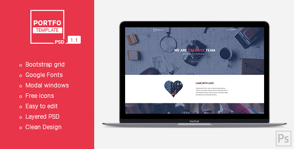 PORTFO - Website PSD Template