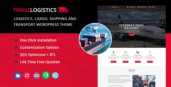 Preview image for Tranzlogistics - Logistics & Cargo Shipping WordPress Theme