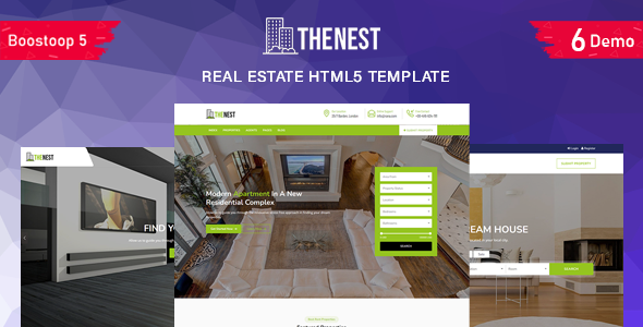 NEST - Real Estate Template product preview