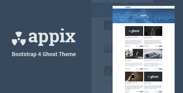 Appix - Minimal and Content Focused Ghost Blogging Theme (Bootstrap 4) listing image