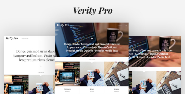Verity Pro: Portfolio and Blog WordPress Theme