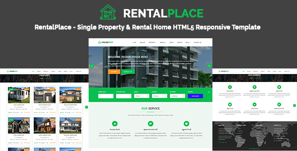 Preview image for RentalPlace - Single Property & Rental Home HTML5 Responsive Template