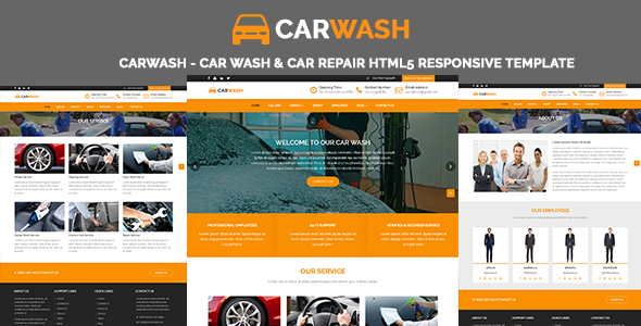 Preview image for CarWash - Car Wash & Car Repair HTML5 Responsive Template