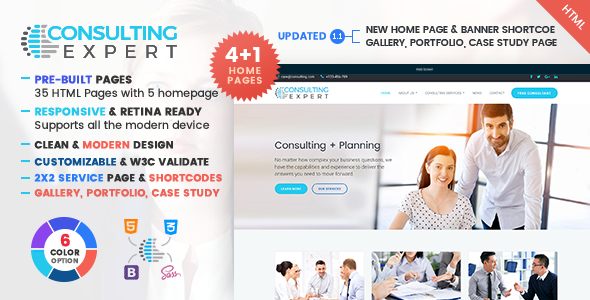 Consulting Expert - Financial & Business HTML Template listing image