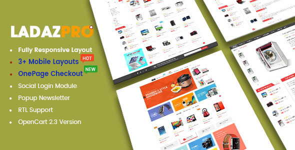 LadazPro - Advanced Multipurpose Responsive OpenCart 2.3 Theme