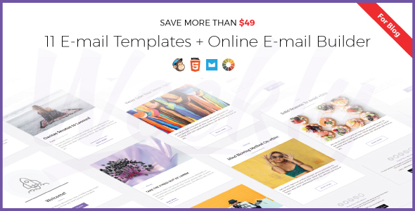 Weekly | Responsive Email Newsletter Template with Online Builder listing image