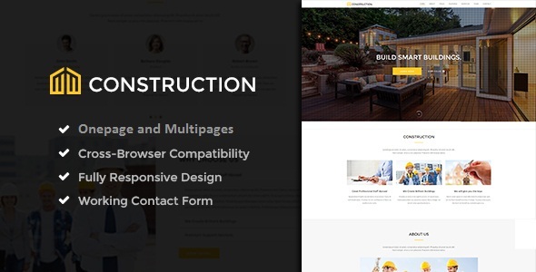 Construction - One and Multipage Template listing image