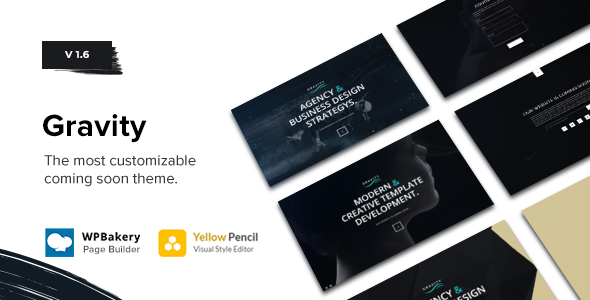 Product preview supplied for Gravity - Multi-Purpose Coming Soon Theme