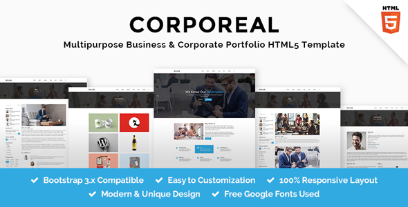 CORPOREAL - Multipurpose Business & Corporate Portfolio HTML5 Template