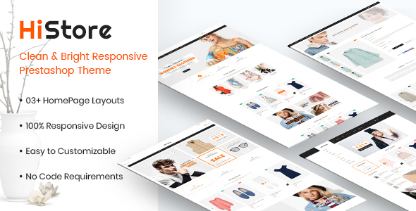 HiStore - Clean and Bright Responsive PrestaShop 1.7 Theme product preview