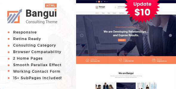 Bangui - Business Consulting Services HTML Template listing image