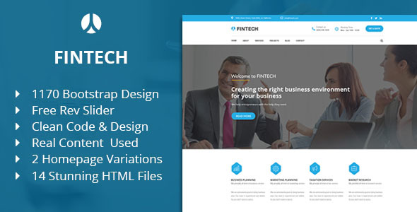 Fintech - Business, Finance & Corporate HTML Template listing image