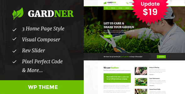 Gardener - Gardening and Landscaping WordPress Theme listing image
