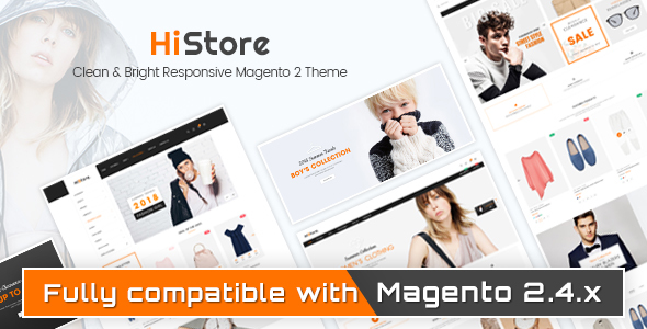 Preview image for HiStore - Clean and Bright Responsive Magento 2 Theme