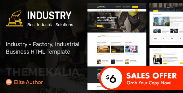 Preview image for Industry - Factory, Industrial Business HTML Template
