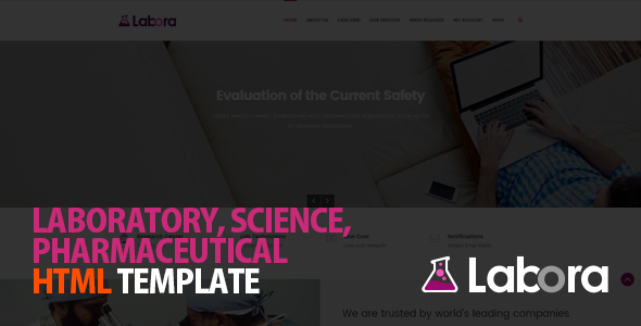 Preview image for Labora - Business, Laboratory & Pharmaceutical HTML Template