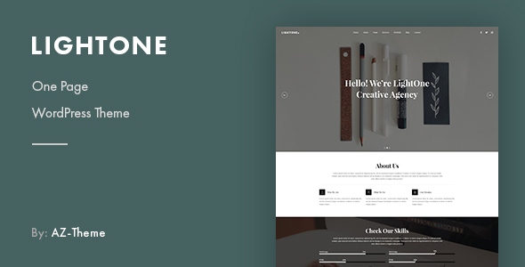 LightOne - Onepage Parallax WordPress Theme listing image