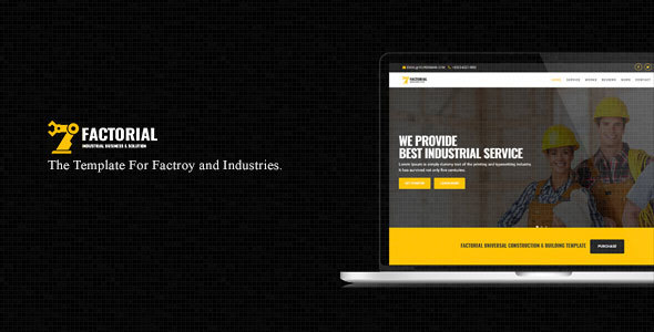 Factorial || One Page Template For Factory & Industries product preview