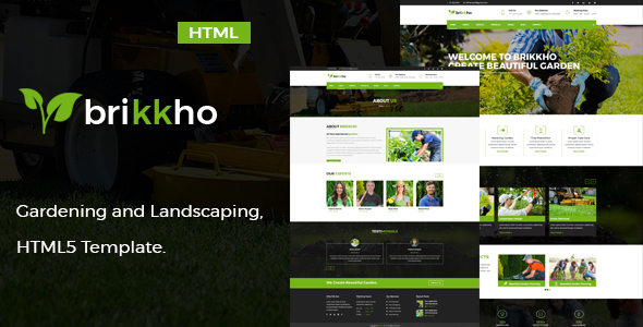 Preview image for Brikkho- Garden and Landscaping HTML5 Template