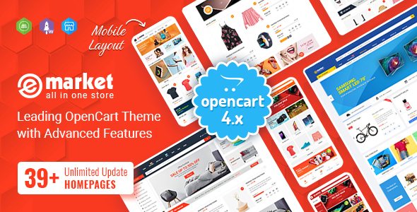 Product preview supplied for eMarket - Multipurpose MarketPlace OpenCart 4 Theme (39+ Homepages & Mobile Layouts Included)