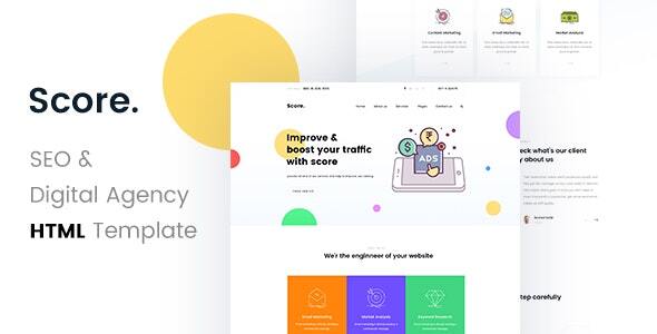 Score - SEO /Digital Agency HTML5 Template listing image