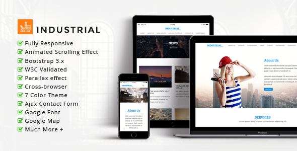 INDUSTRIAL - Multipurpose Corporate Responsive HTML Template