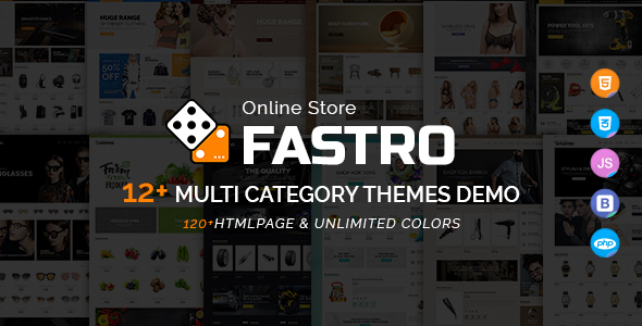 Fastro - E-Commerce Bootstrap Responsive Template listing image