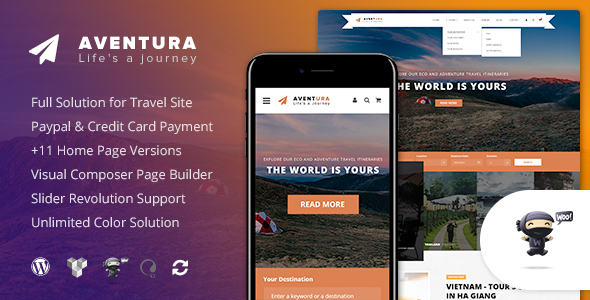 Aventura - Travel & Tour Booking System WordPress Theme