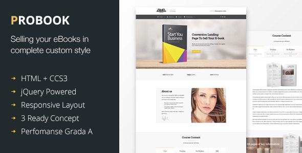 ProBook - Book Author Landing page