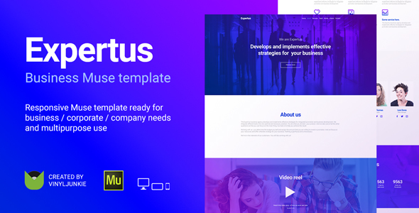 Expertus - Business / Corporate / Company Responsive Muse Template product preview