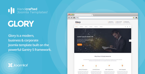 Preview image for IT Glory - Gantry 5, Business & Portfolio Joomla Template