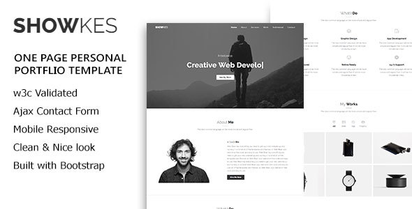 SHOWKES - Personal Portfolio HTML5 Template listing image