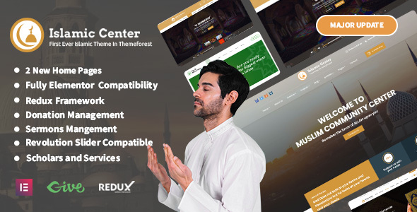 Preview image for Islamic Center -  WordPress Religious Theme