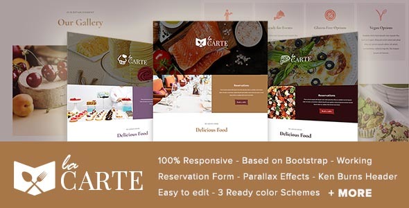 Preview image for La Carte -  Restaurant / Food  HTML5 Template
