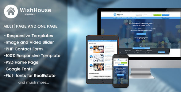 WishHouse - Real Estate HTML Template product preview