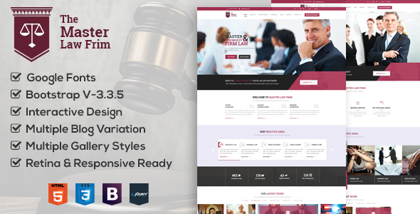 Master Law Agency Corporate & Business HTML Theme