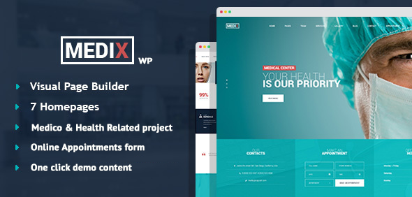 Medix - Medical Clinic WordPress Theme listing image