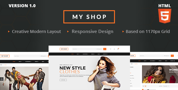 Product preview supplied for MY SHOP Ecommerce HTML