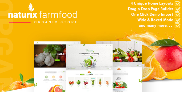 Product preview supplied for Naturix - Organic Store Woocommerce Theme with Drag n Drop Page Builder