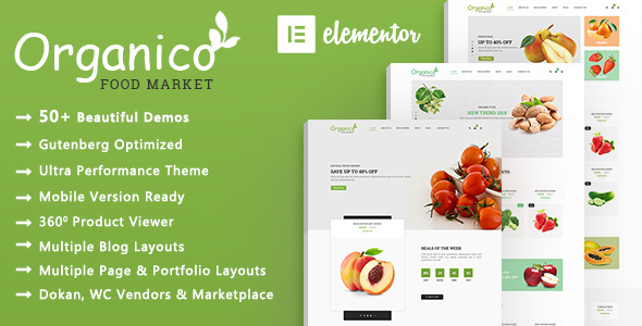 Organico | Organic Food WooCommerce WordPress Theme listing image