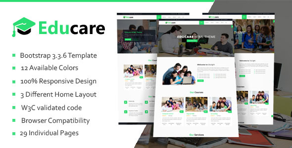 Educare - Education HTML Template product preview
