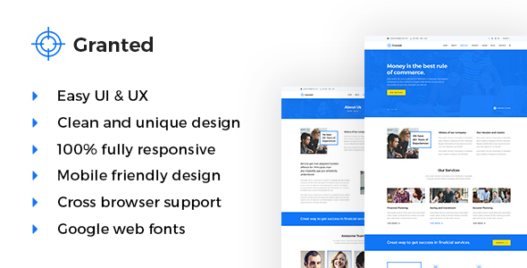 Preview image for Granted - Corporate & Financial HTML5 Template