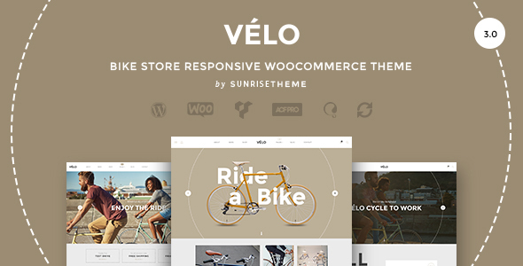 Product preview supplied for Velo - Bike Store Responsive Business Theme