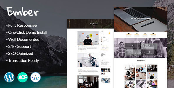 Ember - Digital Marketing Agency WordPress Theme listing image