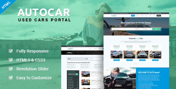 Preview image for AutoCar - Online Used Cars Template