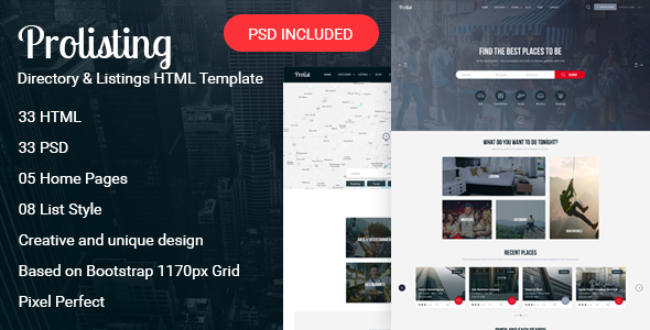 Prolisting - Directory & Listings HTML Template product preview