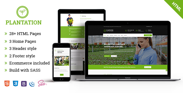 Plantation - Gardening and Landscaping Responsive HTML5 Template