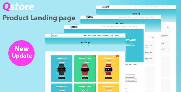 Qstore – Product HTML Landing Page listing image