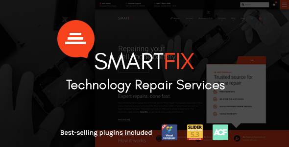 SmartFix - The Technology Repair Services WordPress Theme listing image